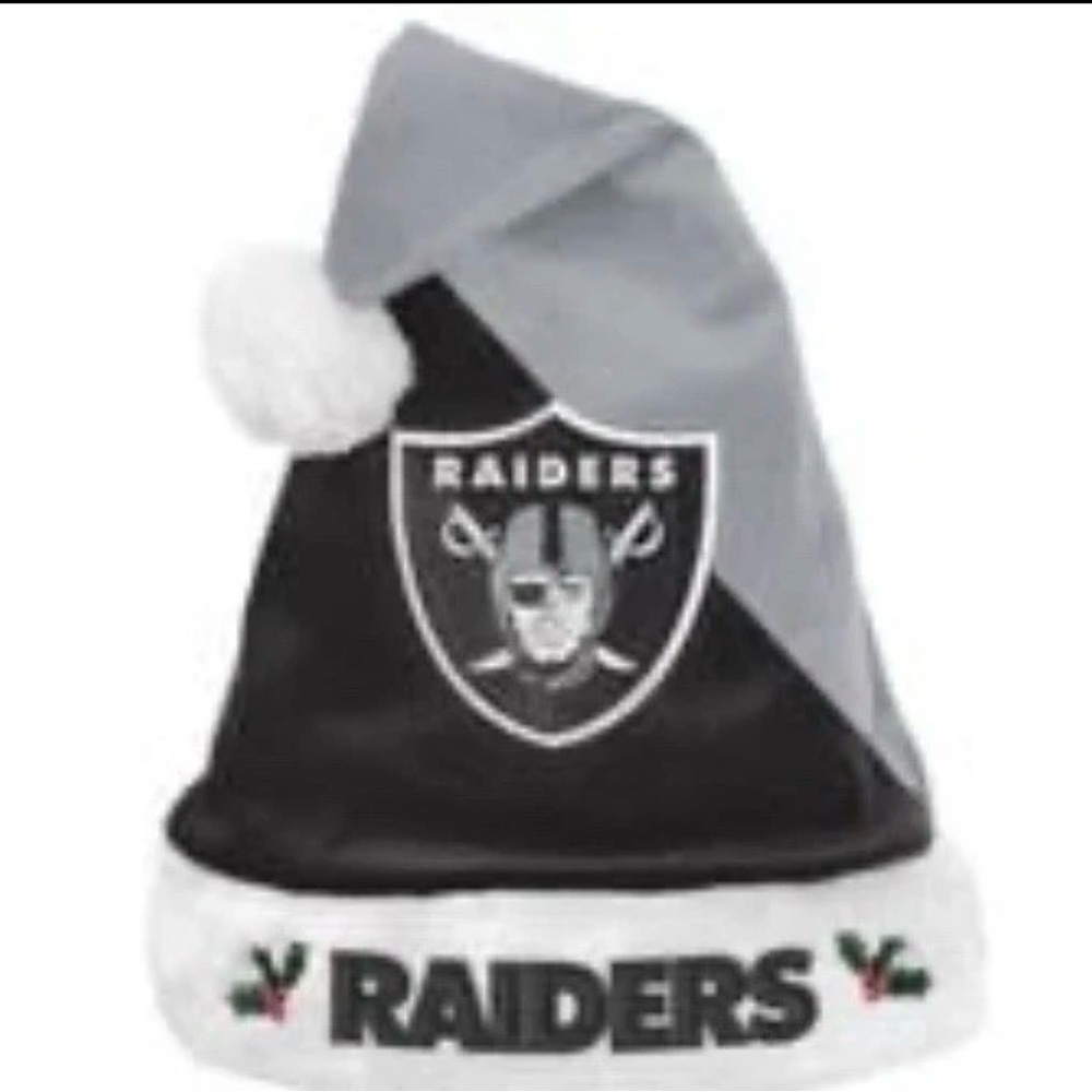 Las Vegas Raiders Plush Santa Hats